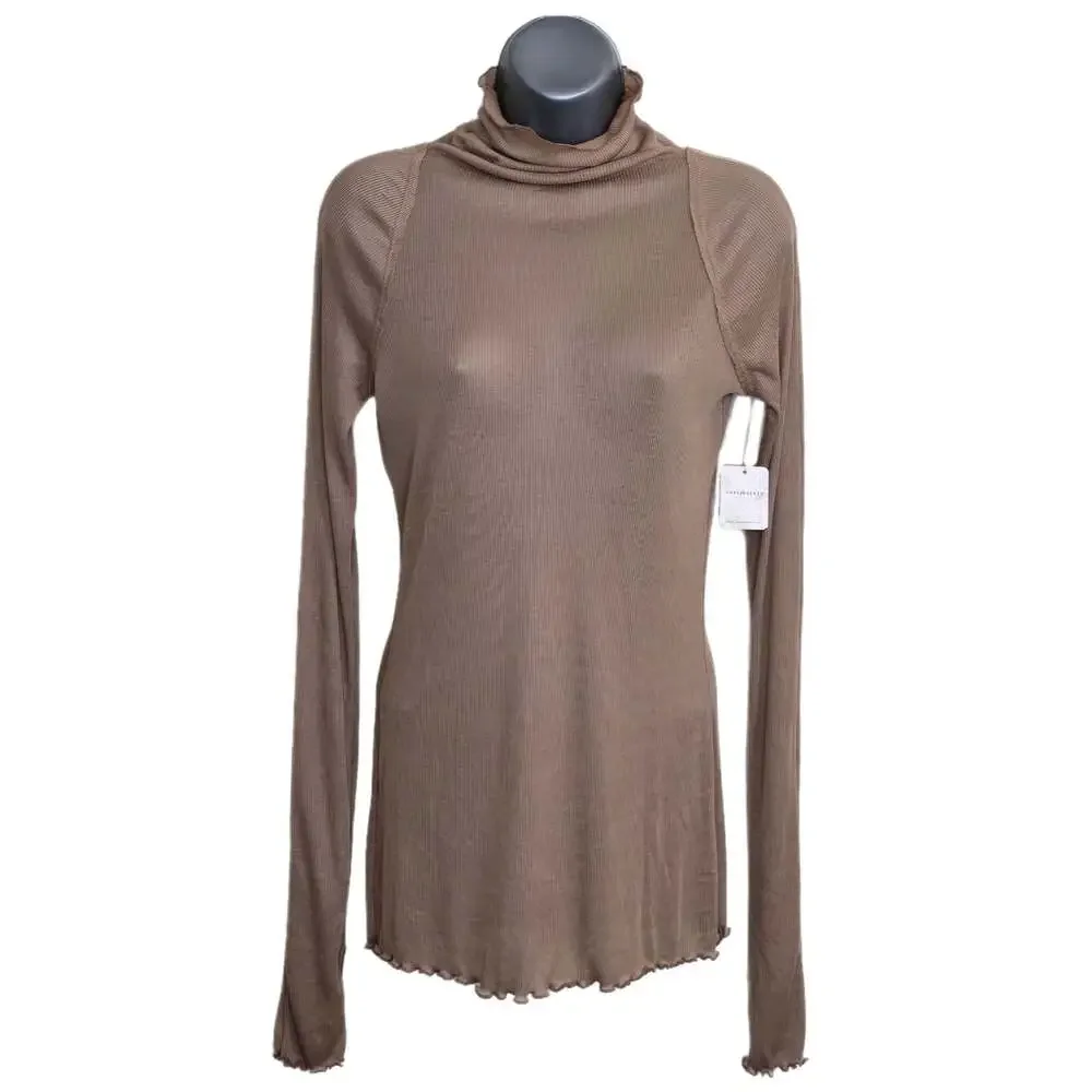 Intimately Free People Long Sleeve Ribbed Turtleneck Top Size M